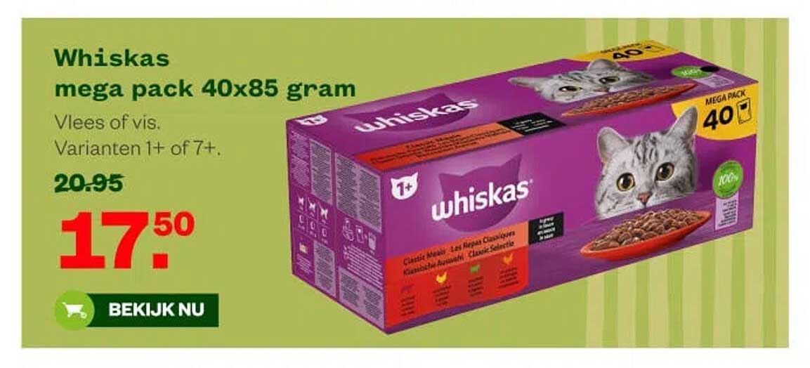 Whiskas mega pack 40x85 gram