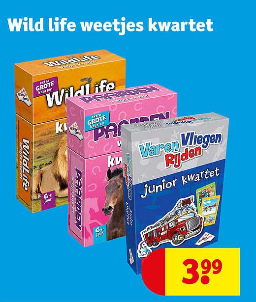 Wild life weetjes kwartet