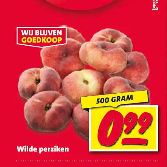 Wilde perziken 500 GRAM