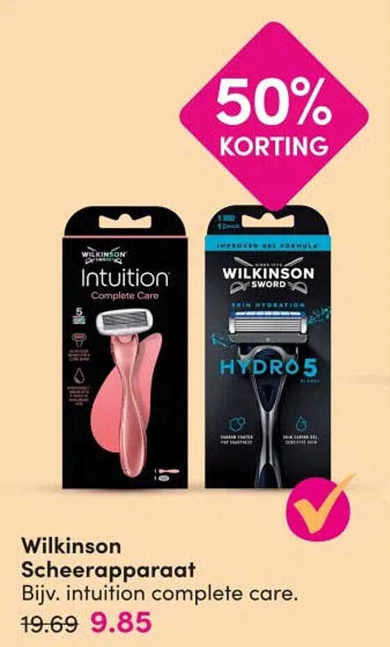 Wilkinson Scheerapparaat Bijv. intuition complete care. 50% KORTING