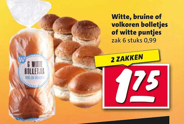 Witte, bruine of volkoren bolletjes of witte puntjes
