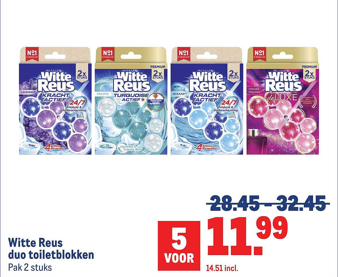 Witte Reus duo toiletblokken Pak 2 stuks