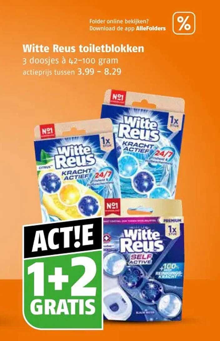 Witte Reus toiletblokken 3 doosjes à 42-100 gram 1+2 gratis