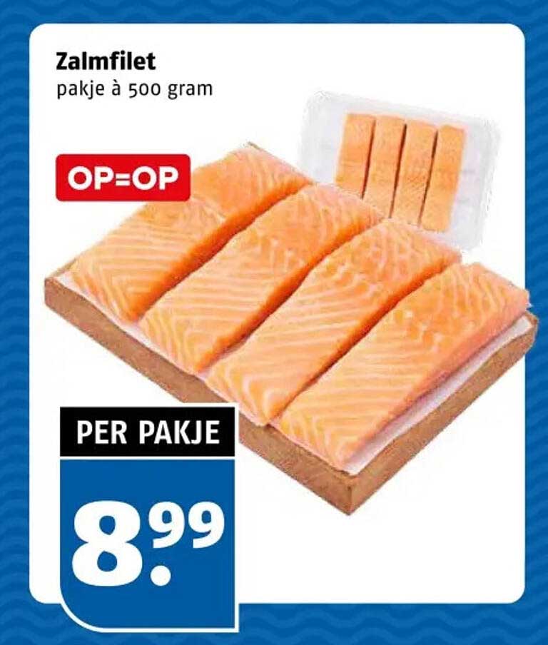 Zalmfilet pakje à 500 gram OP=OP