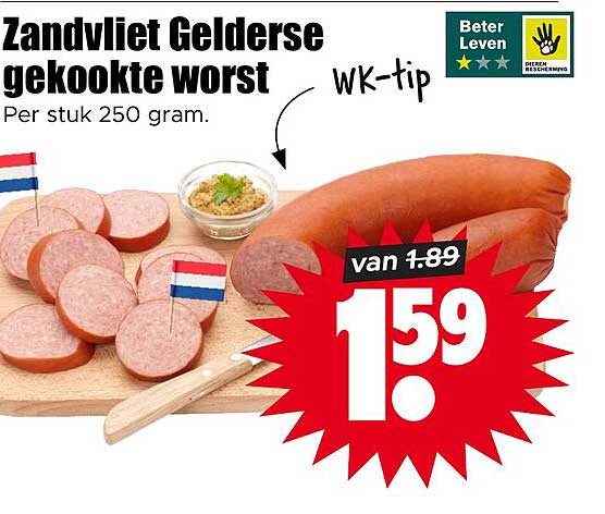 Zandvliet Gelderse gekookte worst