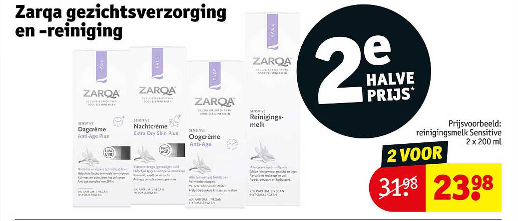 Zarqa gezichtsverzorging en -reiniging 2e halve prijs