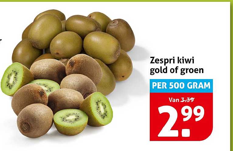 Zespri kiwi gold of groen PER 500 GRAM