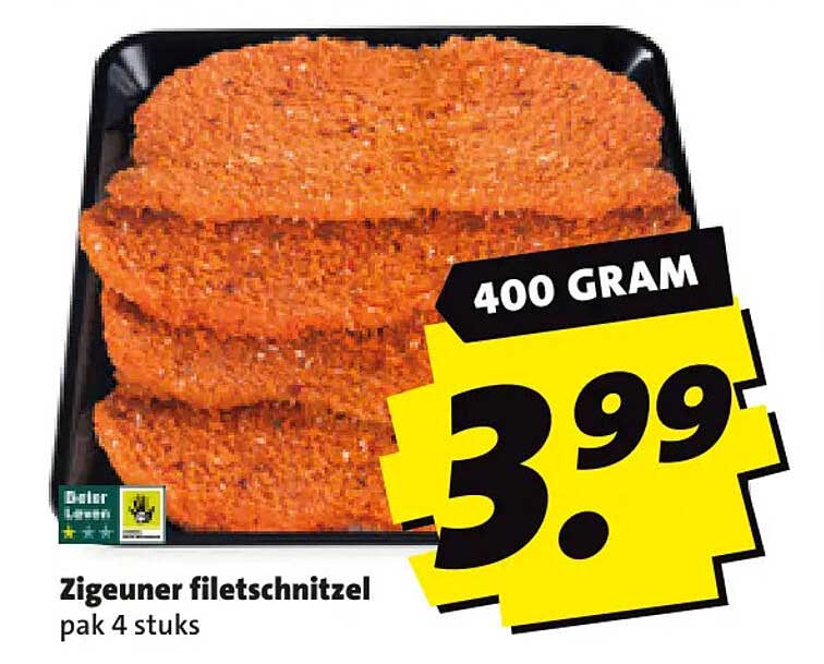 Zigeuner filetschnitzel pak 4 stuks