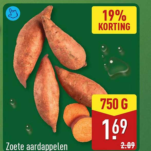 Zoete aardappelen 19% KORTING