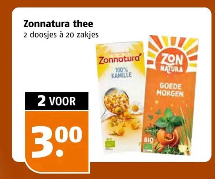 Zonnatura thee 2 doosjes à 20 zakjes