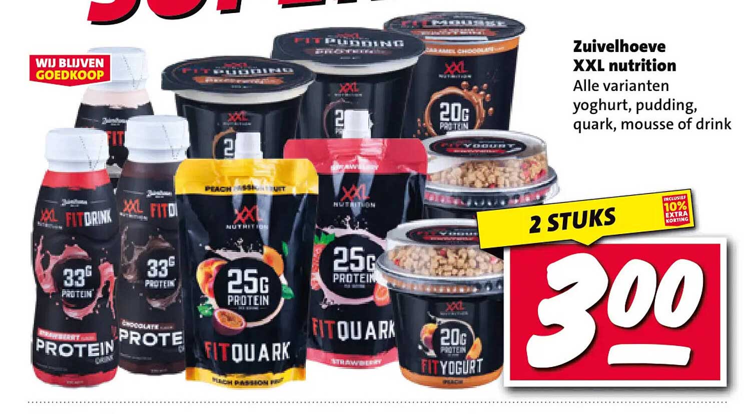 Zuivelhoeve XXL nutrition Alle varianten yoghurt, pudding, quark, mousse of drink 2 stuks