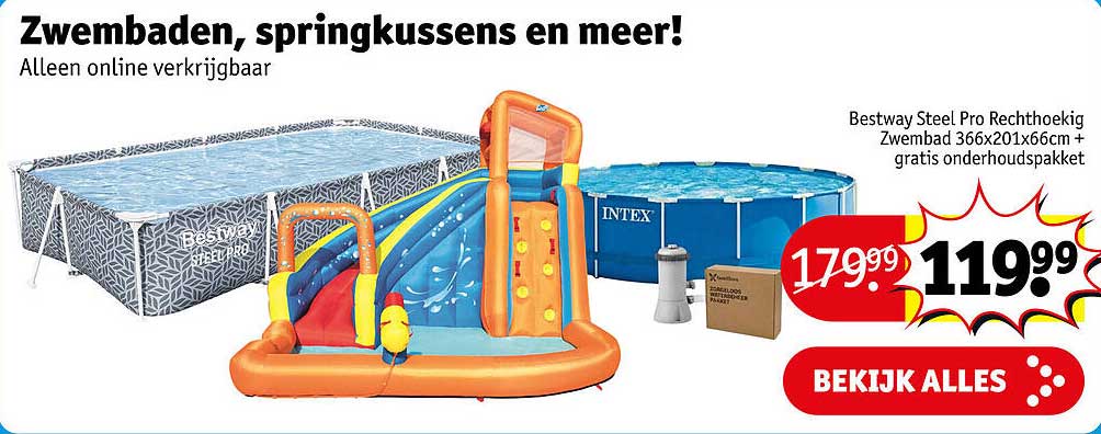 Zwembaden, springkussens en meer!