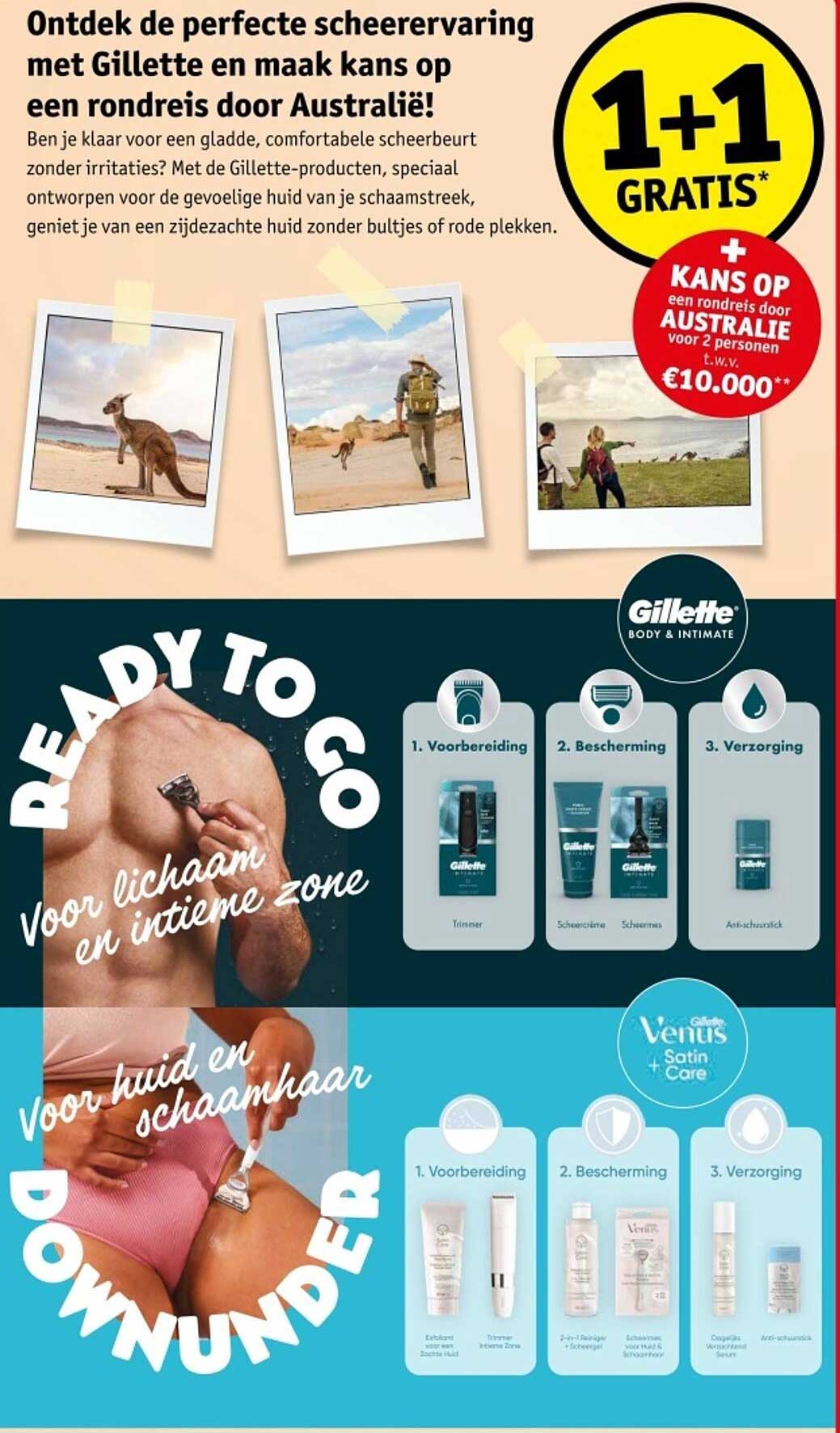 1+1 GRATIS op Gillette-producten