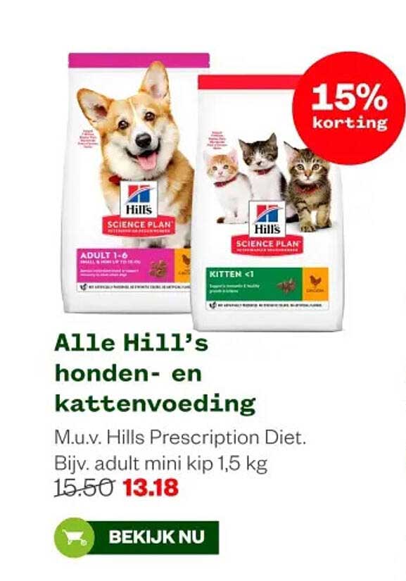 Alle Hill's honden- en kattenvoeding