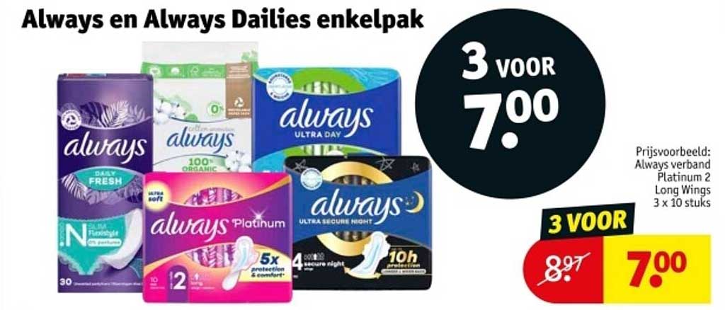 Always en Always Dailies enkelpak