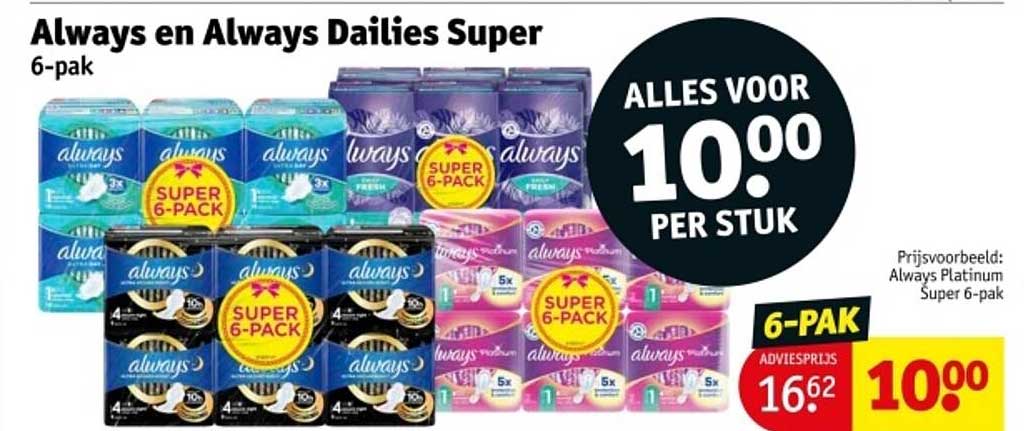 Always en Always Dailies Super 6-pak