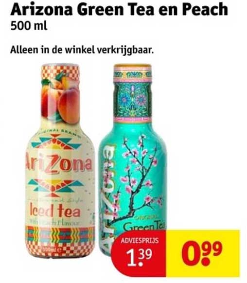Arizona Green Tea en Peach 500 ml