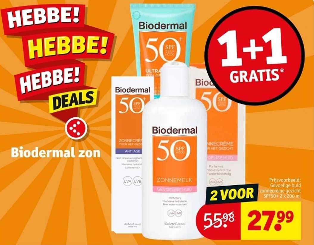 Biodermal zon - 2 voor 27,99