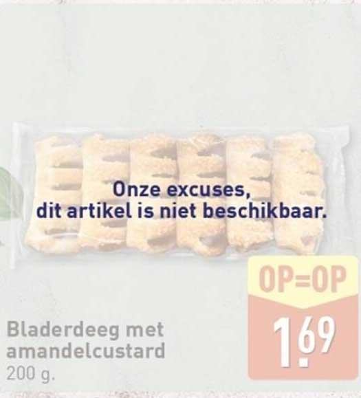 Bladerdeeg met amandelcustard