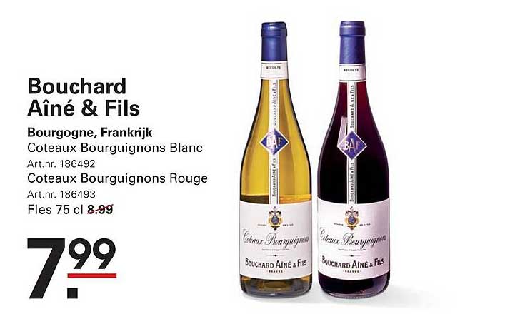 Bouchard Aîné & Fils Coteaux Bourguignons Blanc & Rouge Fles 75 cl