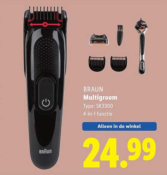 BRAUN Multigroom Type: SK3300 4-in-1 functie