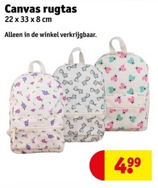 Canvas rugtas