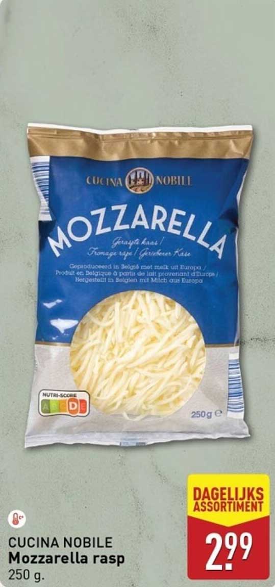 CUCINA NOBILE Mozzarella rasp 250 g.