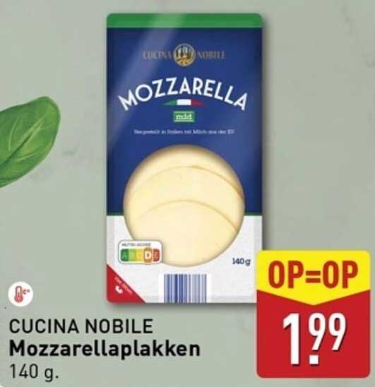 CUCINA NOBILE Mozzarellaplakken 140 g.