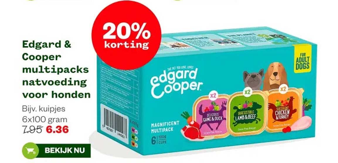 Edgard & Cooper multipacks natvoeding voor honden