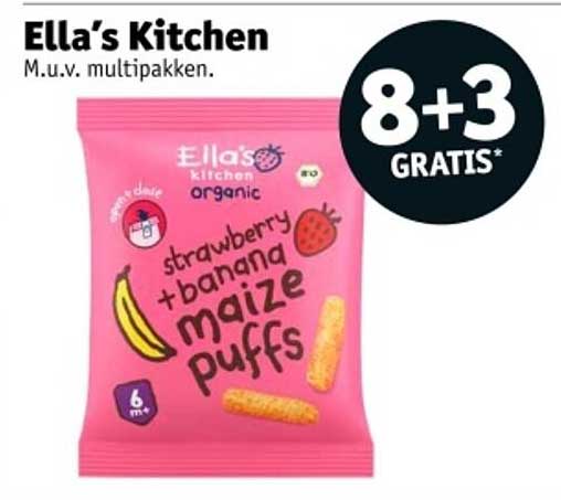 Ella's Kitchen Organic Strawberry + Banana Maize Puffs
