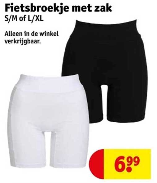 Fietsbroekje met zak S/M of L/XL