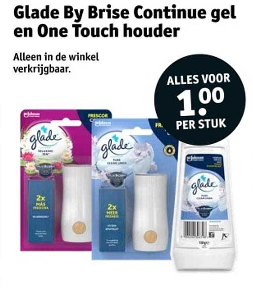 Glade By Brise Continue gel en One Touch houder