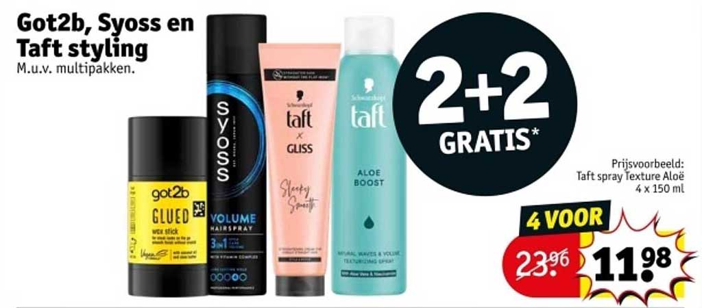 Got2b, Syoss en Taft styling M.u.v. multipakken