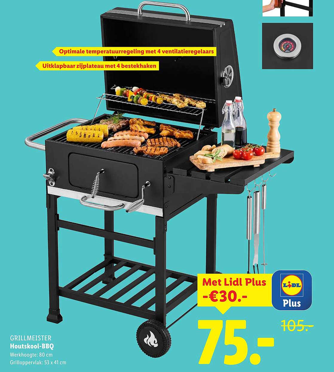 GRILLMEISTER Houtskool-BBQ