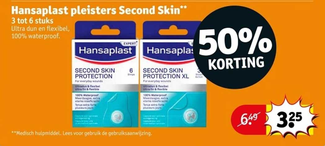 Hansaplast pleisters Second Skin**