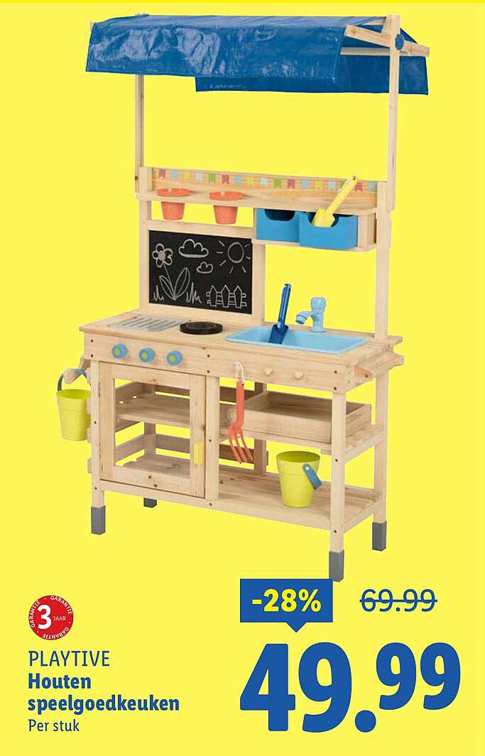 Houten speelgoedkeuken