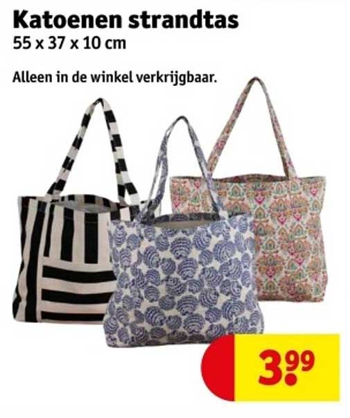 Katoenen strandtas