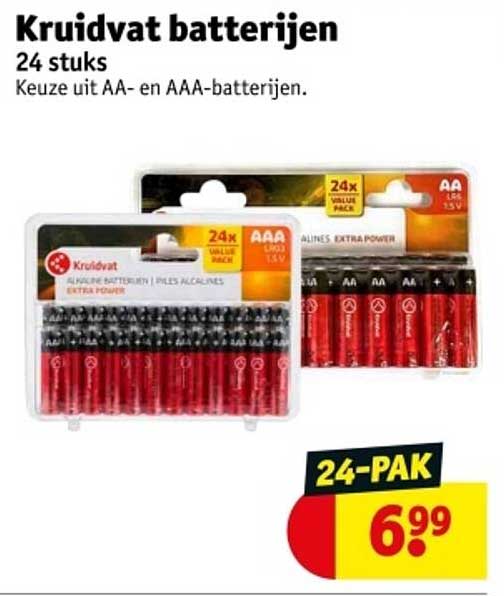Kruidvat batterijen 24 stuks