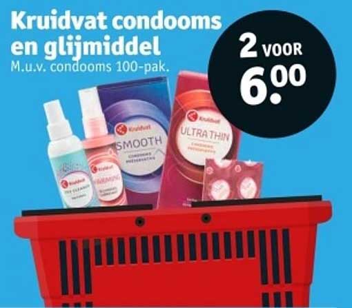 Kruidvat condooms en glijmiddel 2 VOOR 6.00