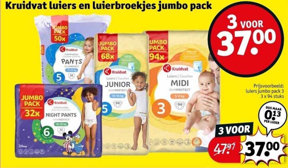 Kruidvat luier en luierbroekjes jumbo pack