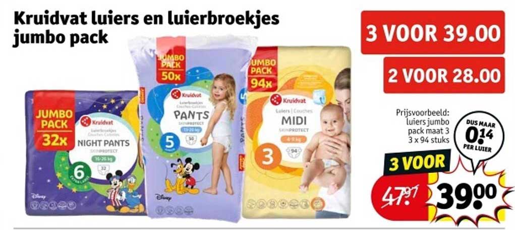 Kruidvat luiers en luierbroekjes jumbo pack