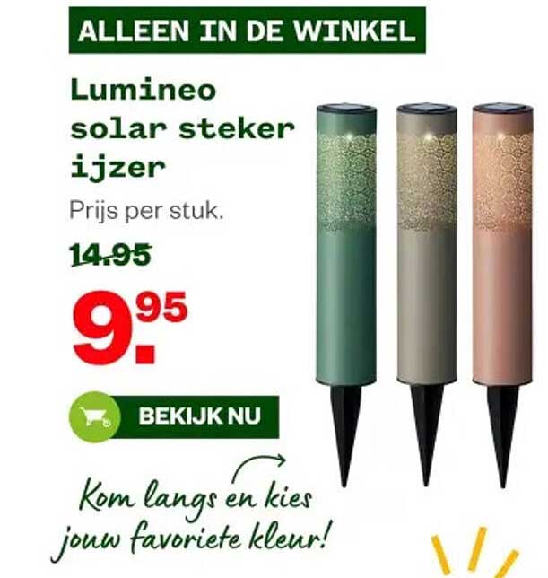 Lumileo solar steker ijzer