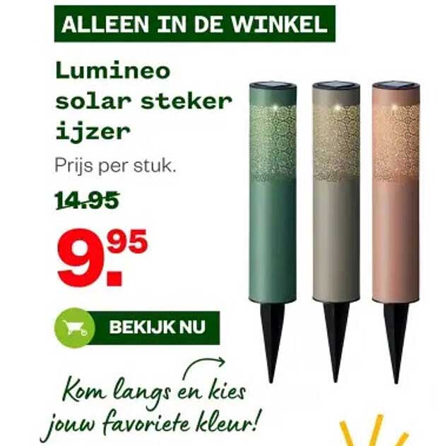 Luminoe solar steker ijzer