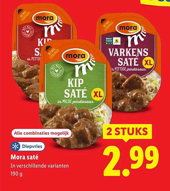 Mora saté - 2 stuks voor €2,99