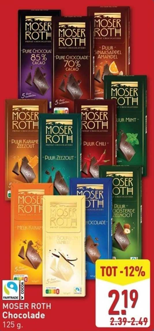 MOSER ROTH Chocolade 125 g