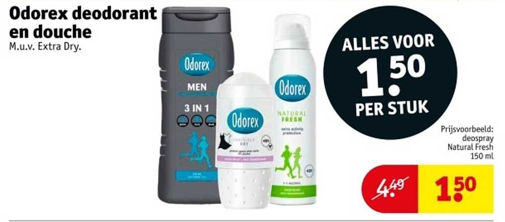 Odorex deodorant en douche M.u.v. Extra Dry.