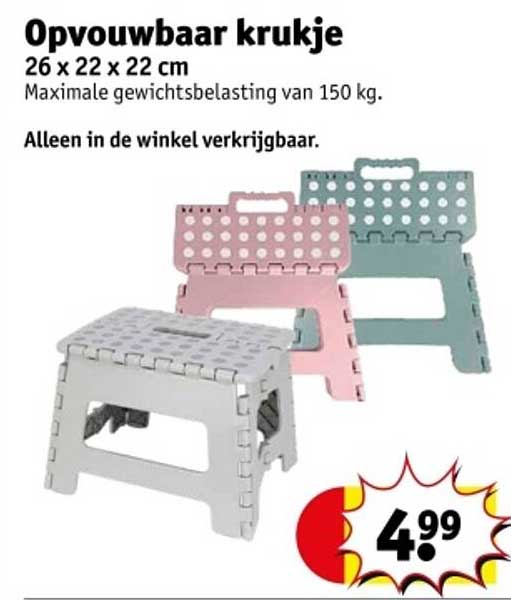 Opvouwbaar krukje