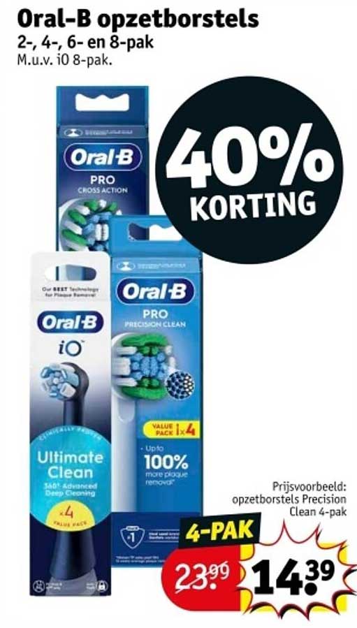 Oral-B opzetborstels 2-, 4-, 6- en 8-pak
