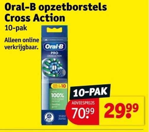 Oral-B opzetborstels Cross Action 10-pak
