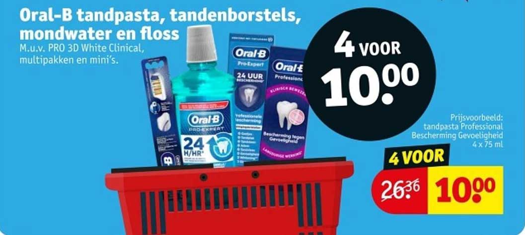 Oral-B tandpasta, tandenborstels, mondwater en floss
